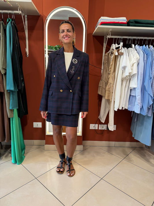 Susymix-Balzer doppio petto in tartan