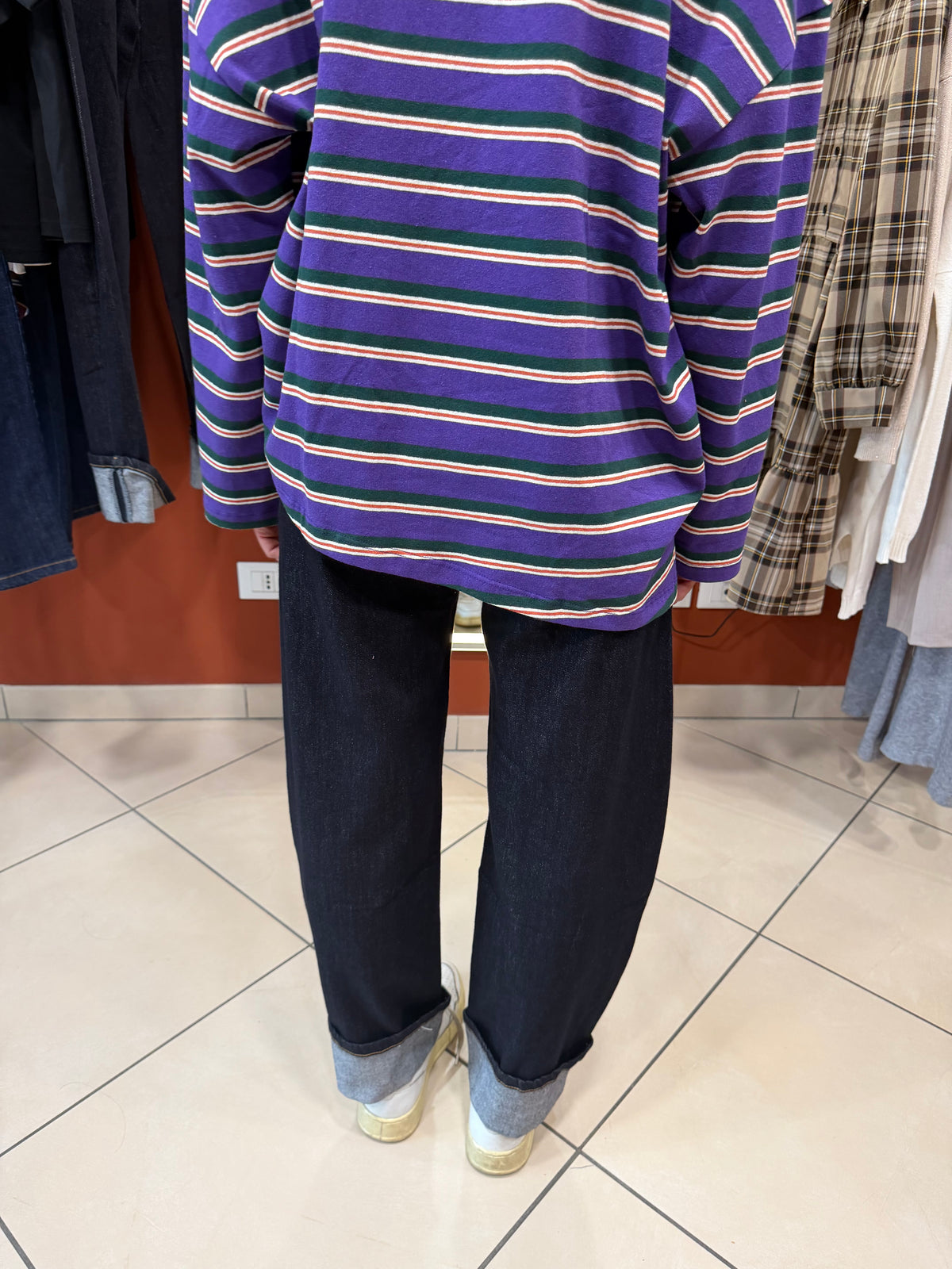 Denim con risvolto dark blue- Susymix