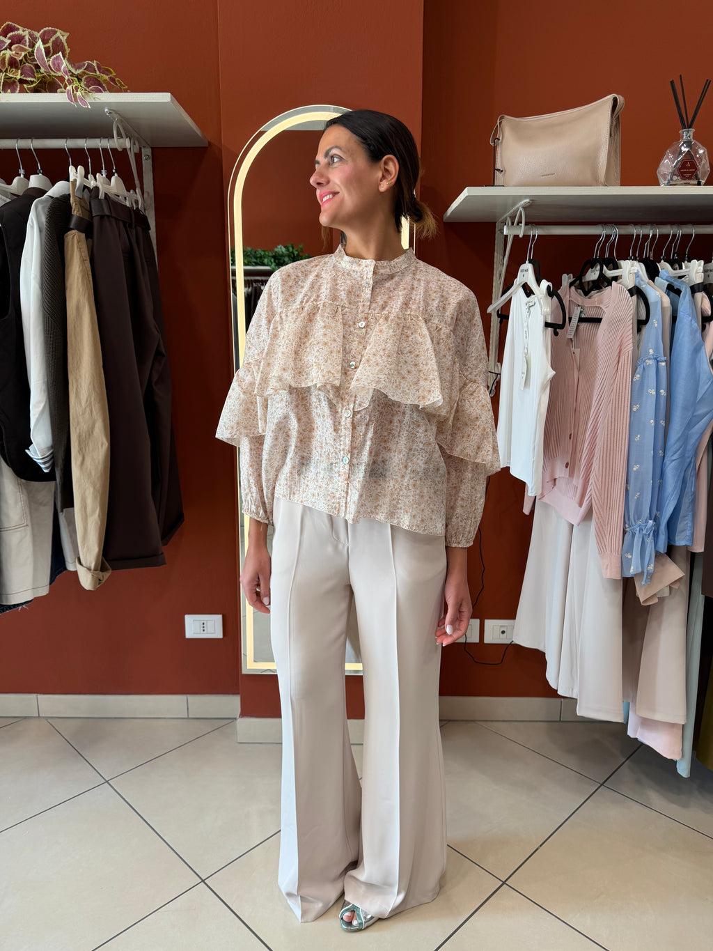 Pantalone flare fluido- Susymix
