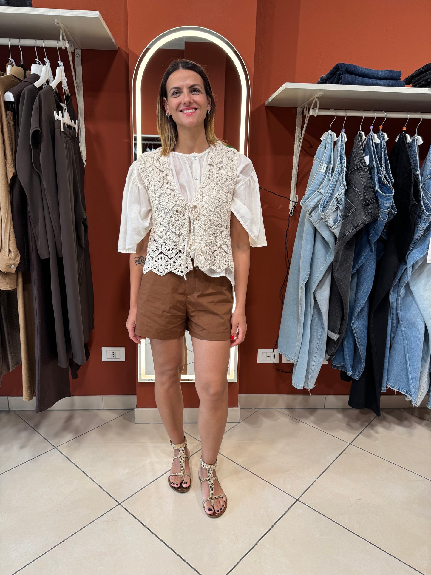 Susymix- Pantaloncino in 100% popeline di cotone