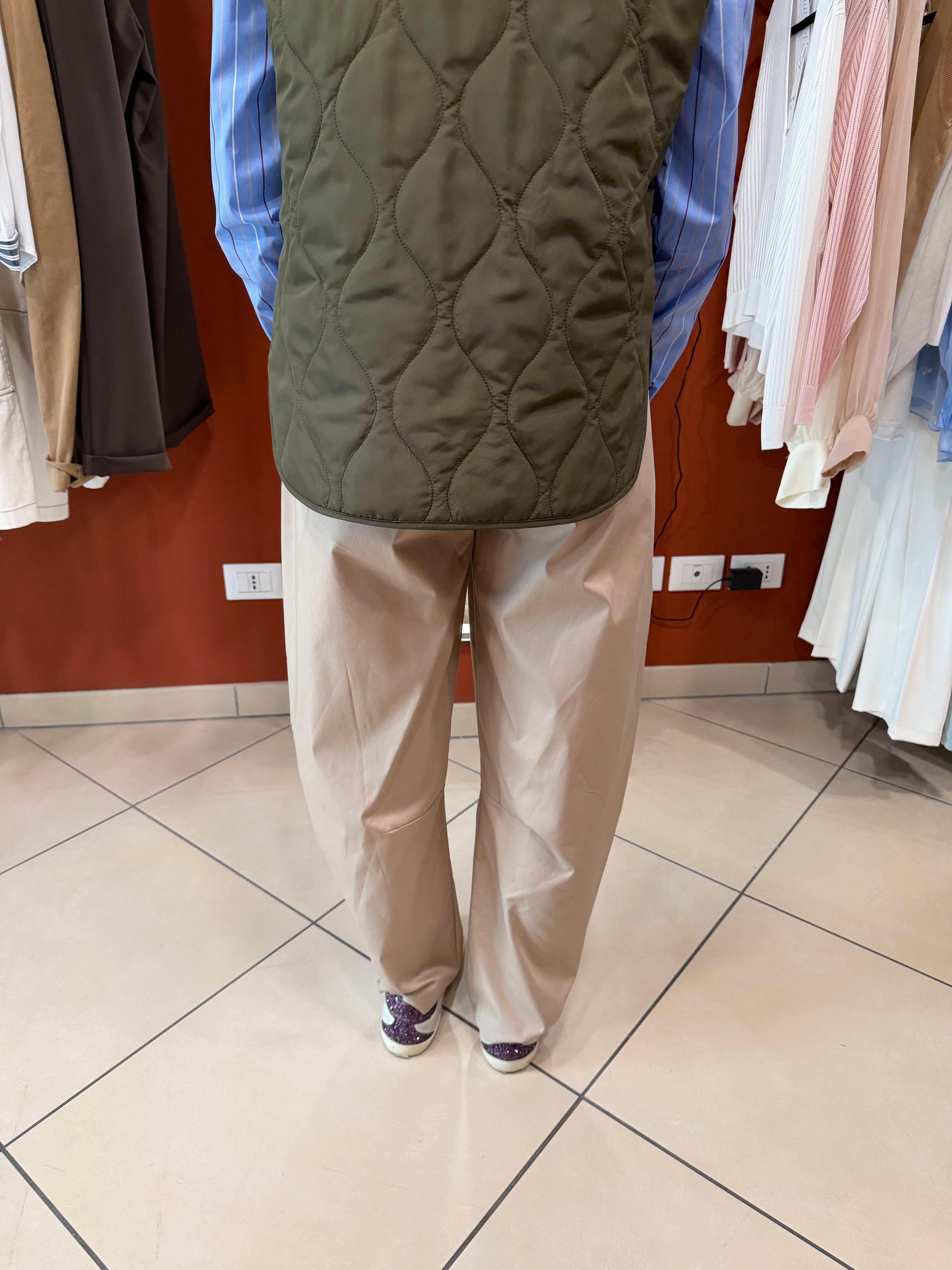 Pantalone Barrel in popeline di cotone -Rocknroll