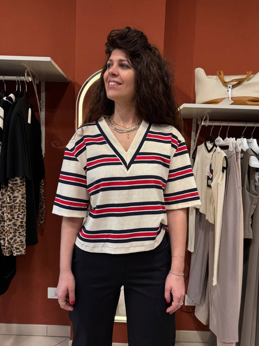 Susymix- T-shirt scollo a V