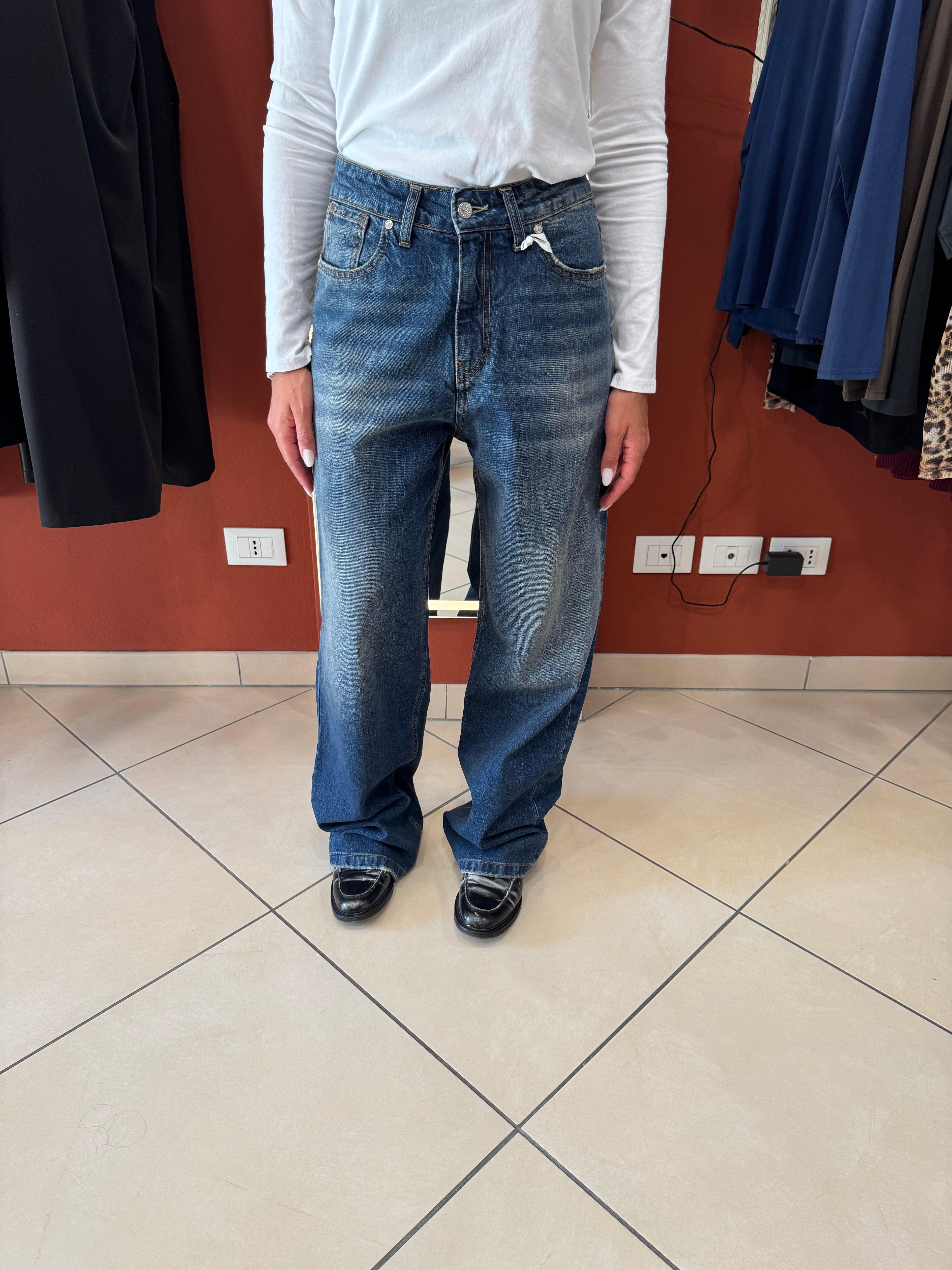 Susymix-Denim sabbiato wide -leg