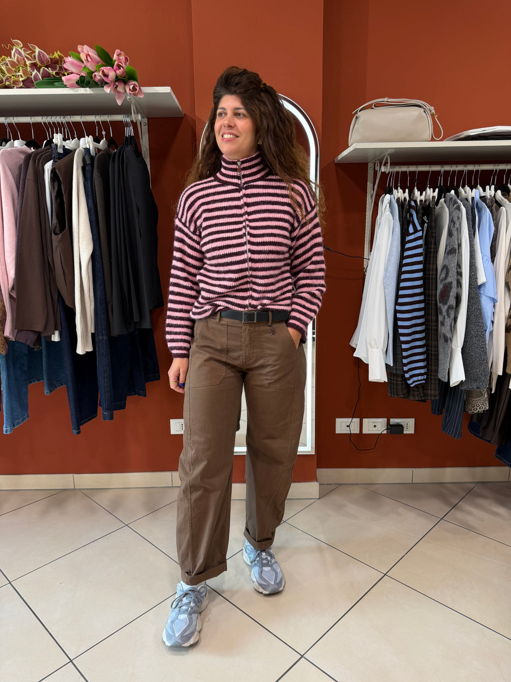 Dolcevita rigato con zip-Susymix
