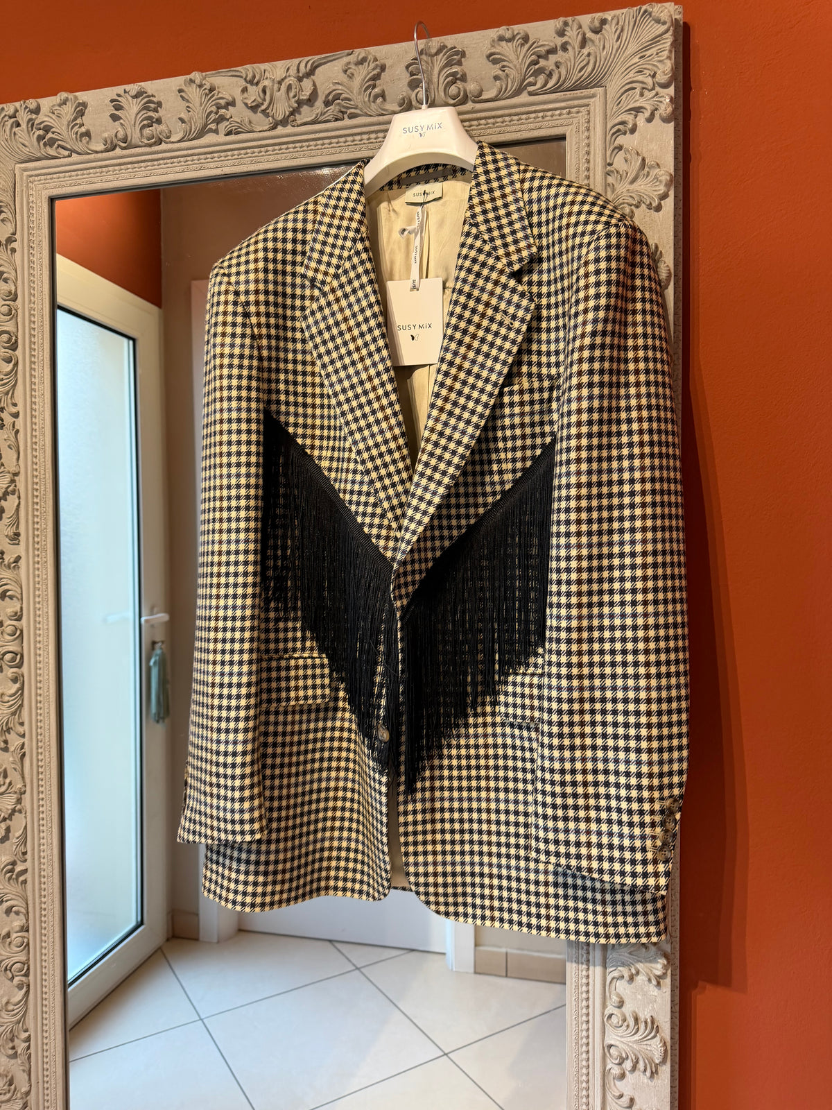 Blazer vintage con frange-Susymix