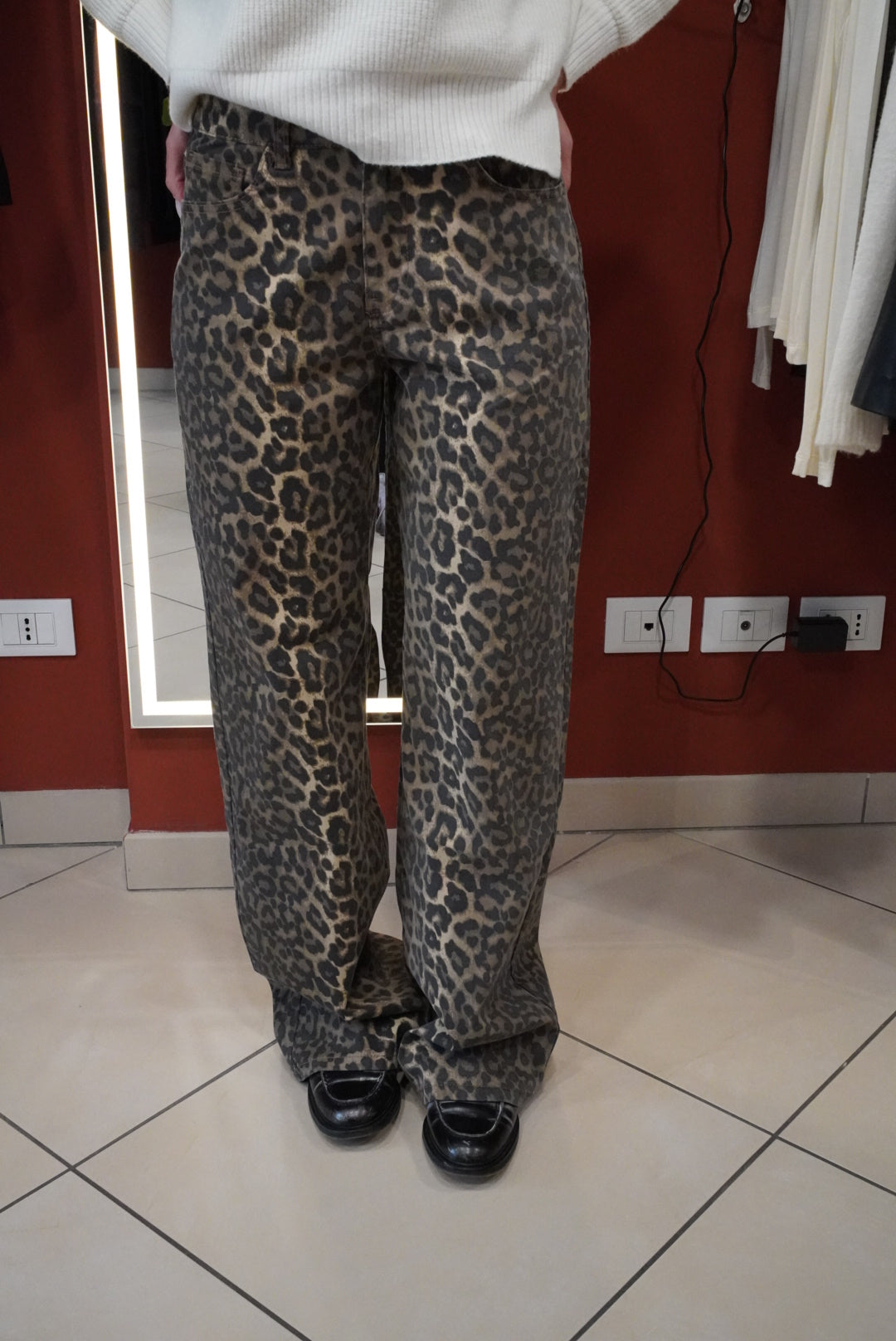 Susymix - Denim a palazzo Animalier