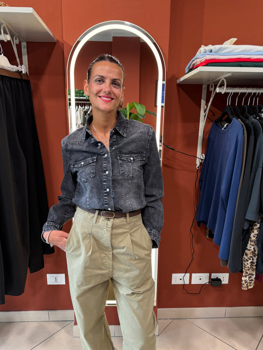 Susymix-Camicia in denim dark slim-fit