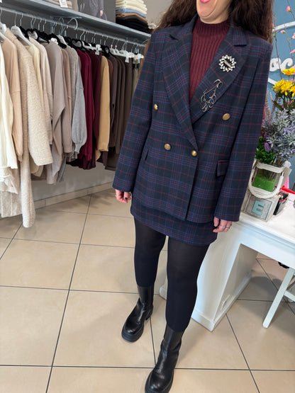 Susymix- Gonna in tartan blu