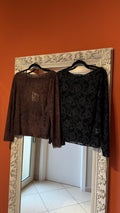Susymix- Maglia in tulle e ciniglia