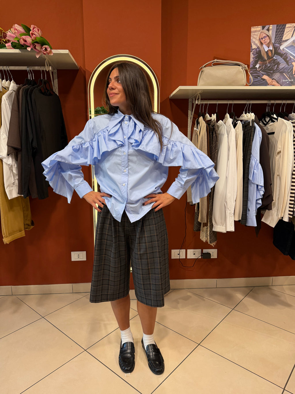 Camicia con rouches-Susymix