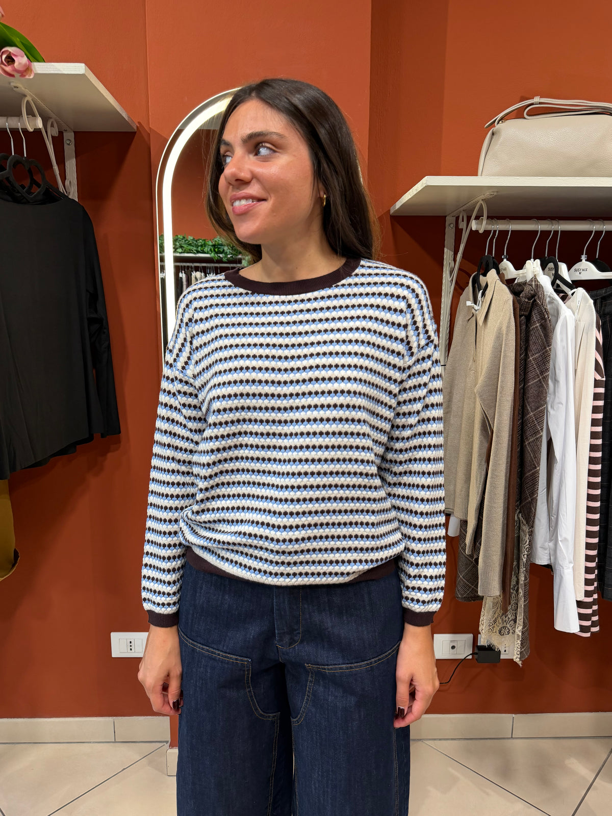 Maglia trama geometrica -Susymix