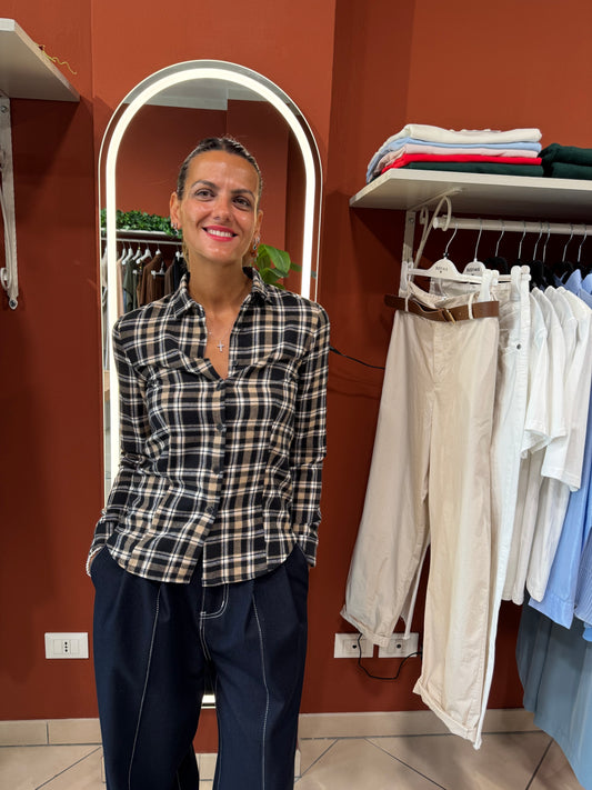 Susymix-Camicia slim-fit in check