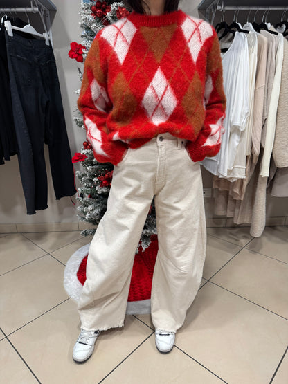 Susymix- Pantalone Barrel in velluto