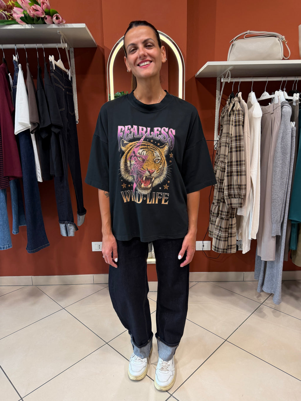 T-shirt con tigre- Susymix