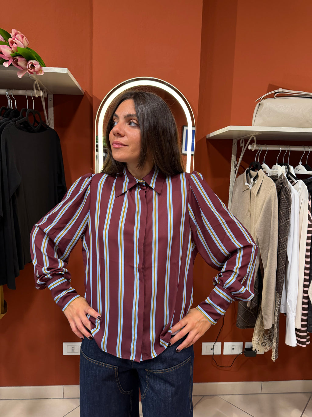 Camicia con spalla a sbuffo-Susymix