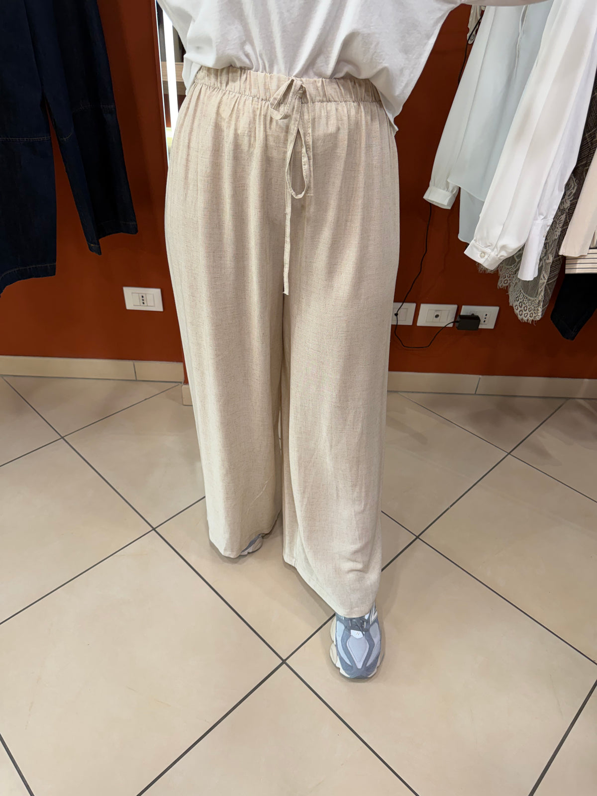 Pantalone palazzo misto lino e viscosa- Susystar