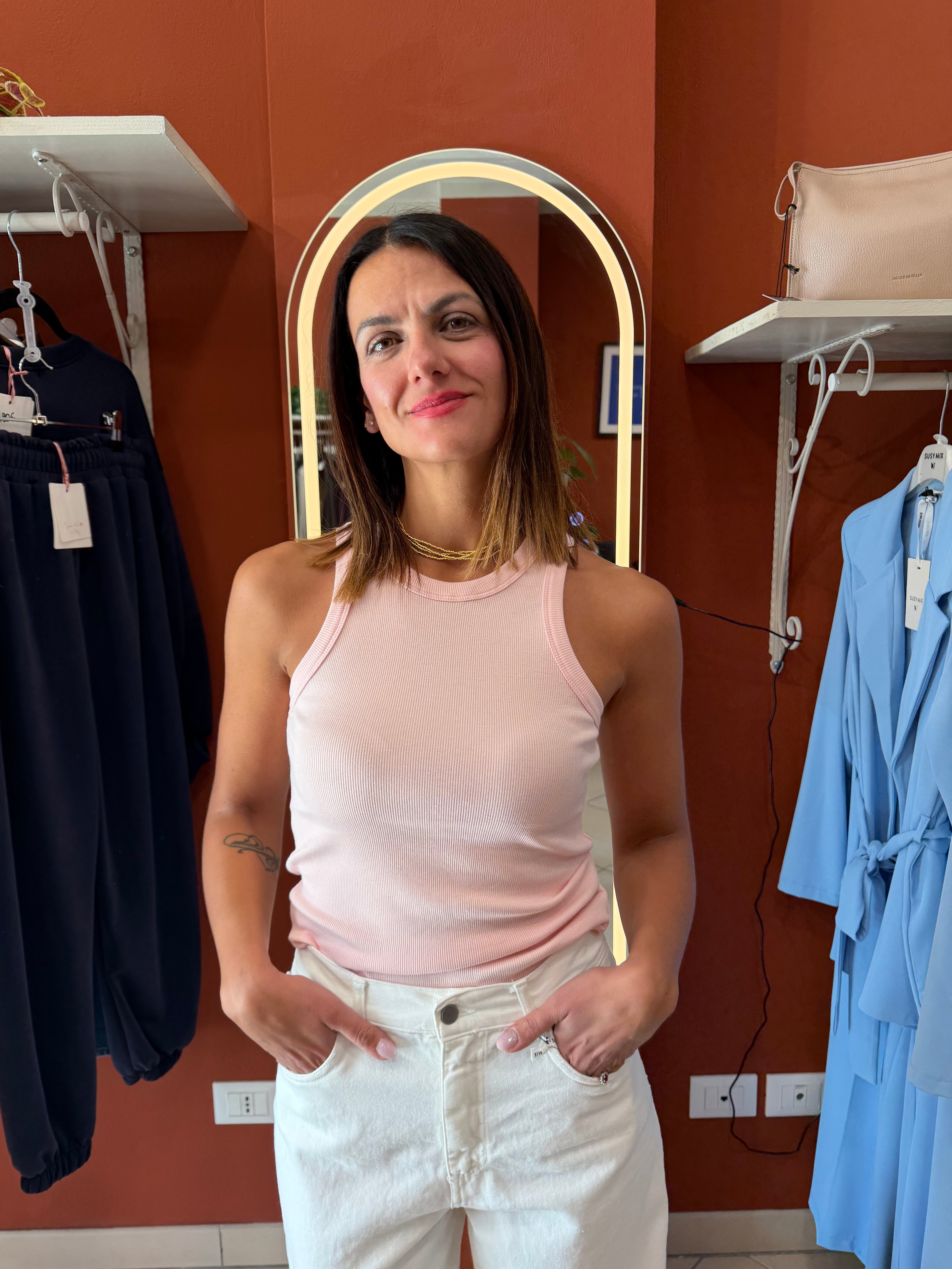 Canotta vogatore a costina -Susymix