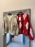 Susymix- Pullover con rombi in viscosa lanosa