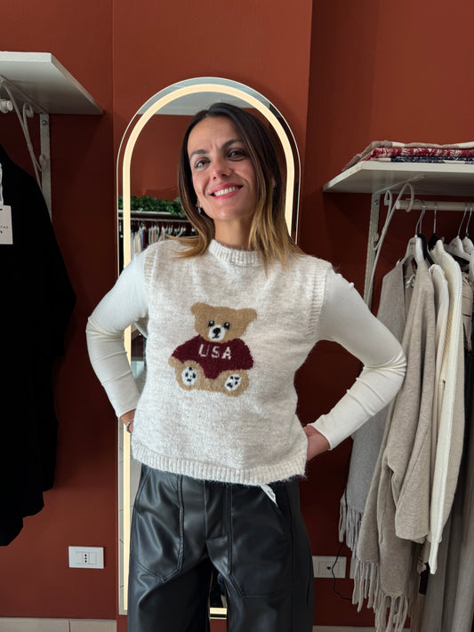 Susymix-Gilet con orsetto
