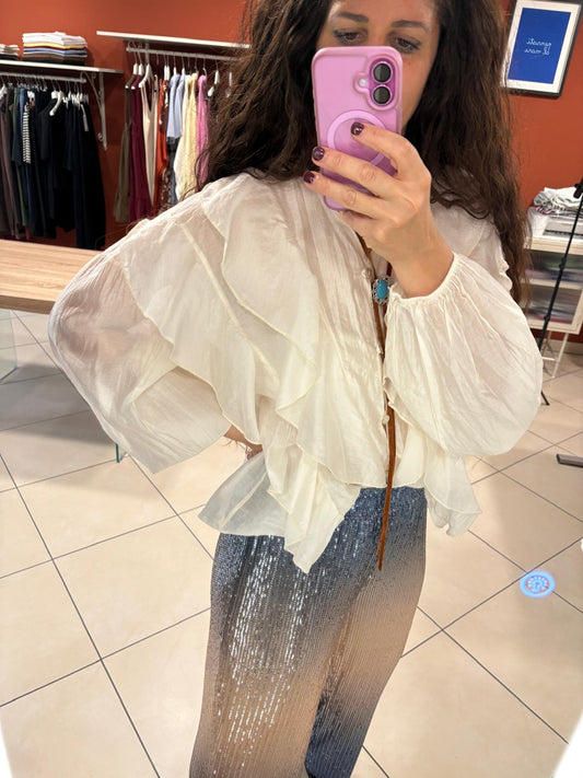 Susystar - Camicia con rouches
