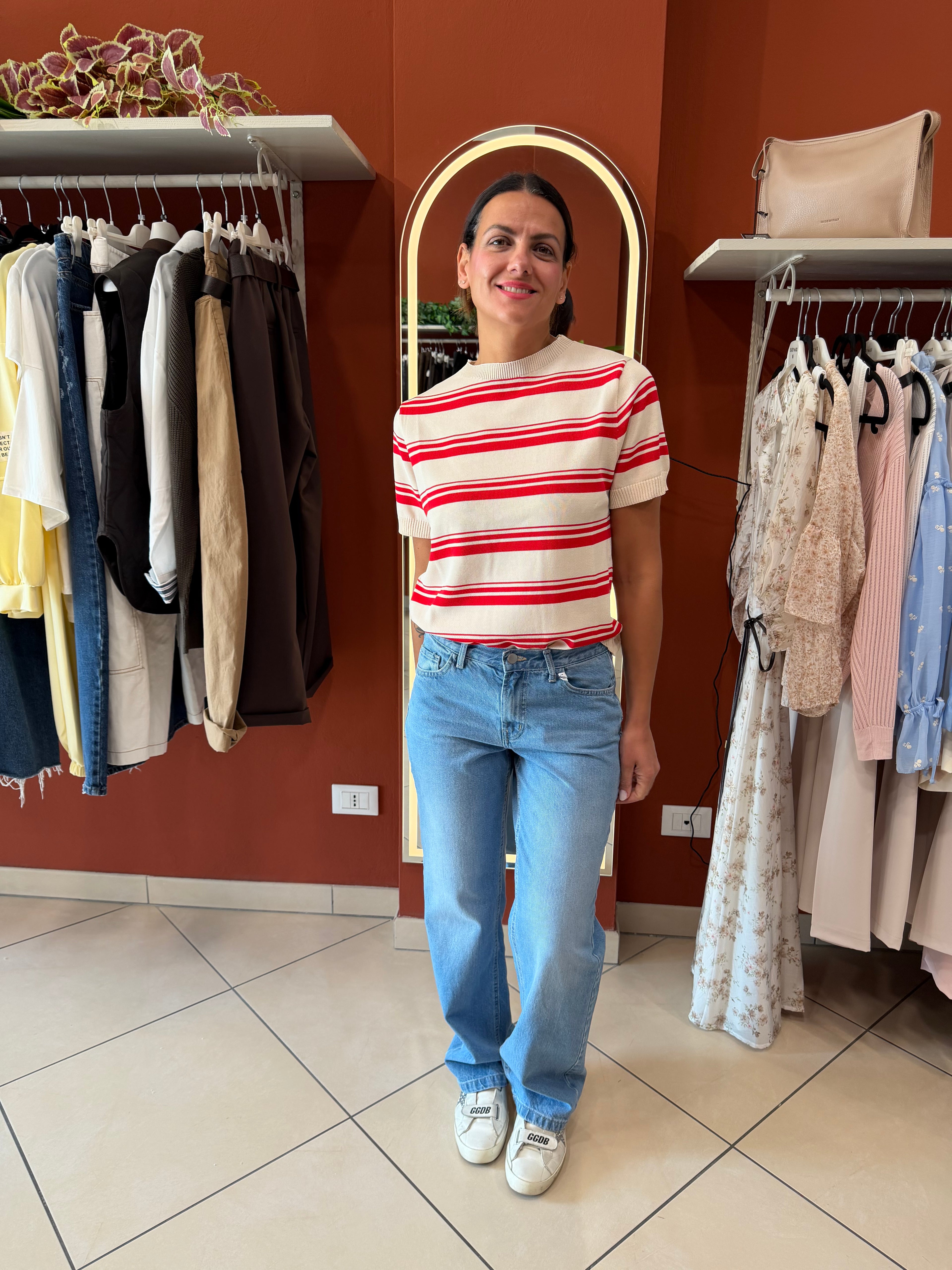 Maglia girocollo a righe -Susymix