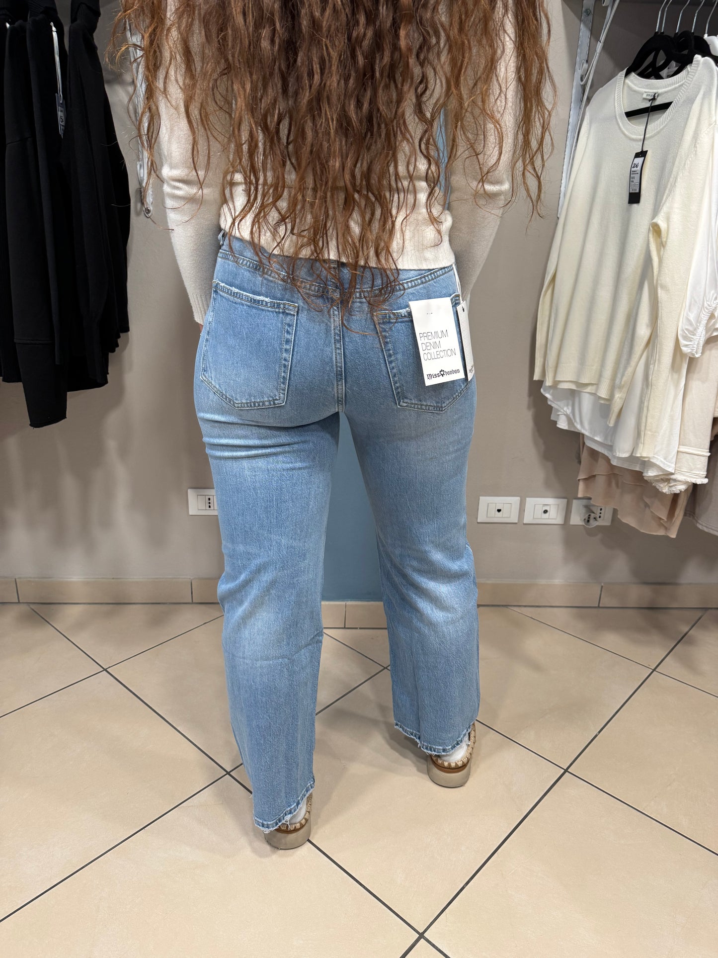 Rocknroll- Denim Wide leg lavaggio medio