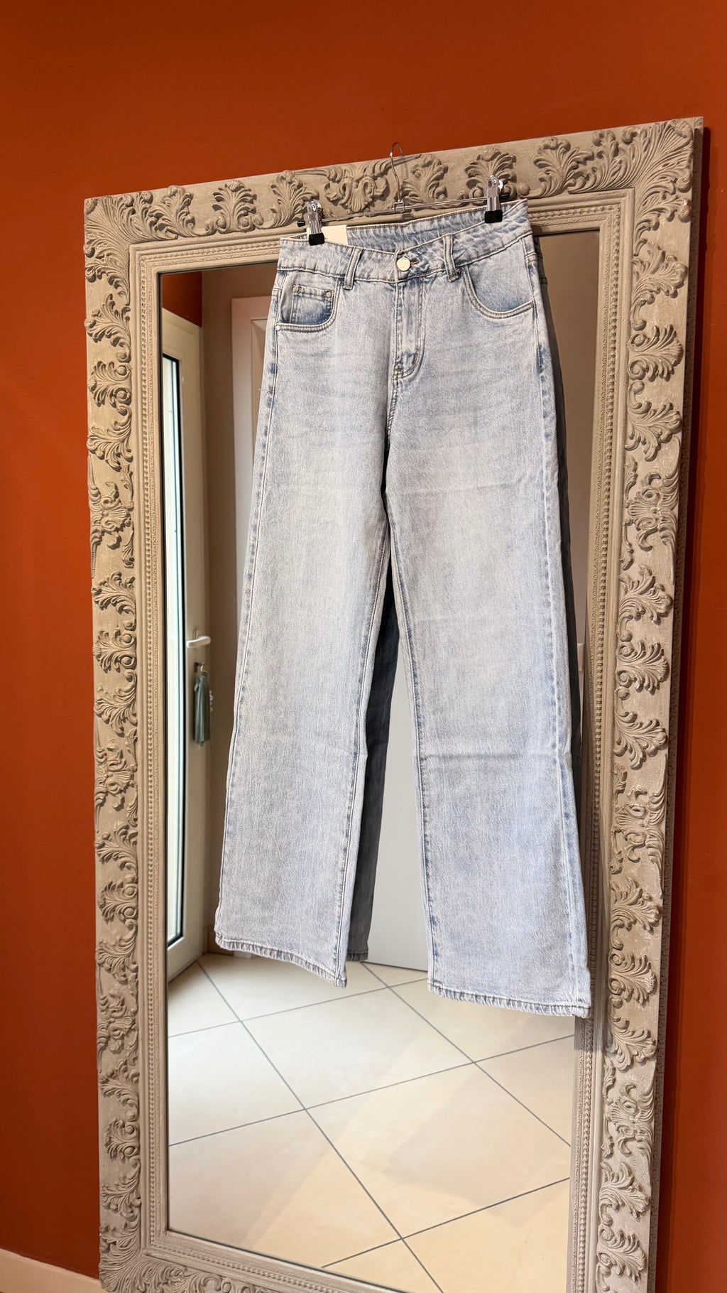 Denim wide leg chiaro- Rocknroll