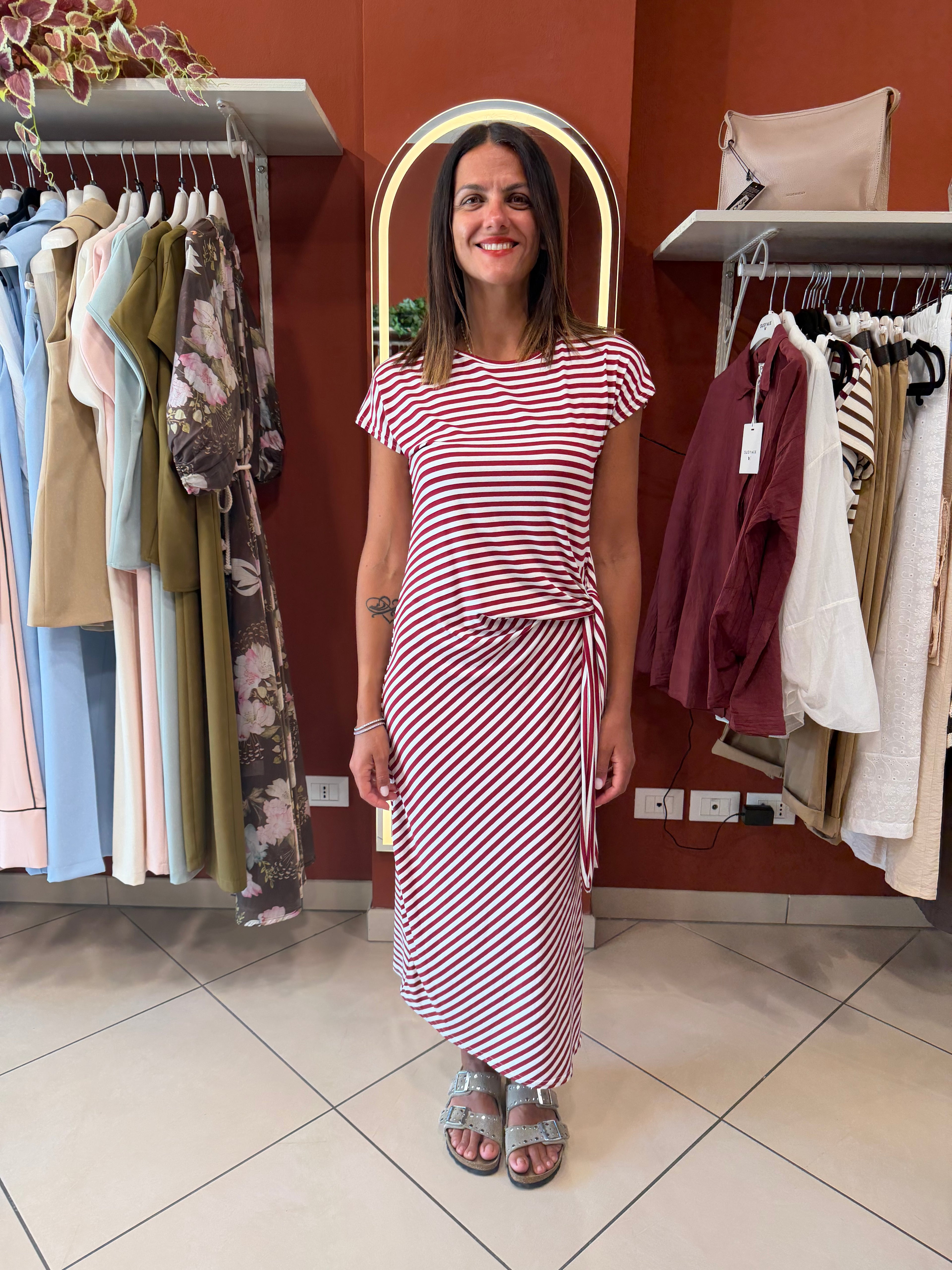 Abito in Jersey a righe-Susymix