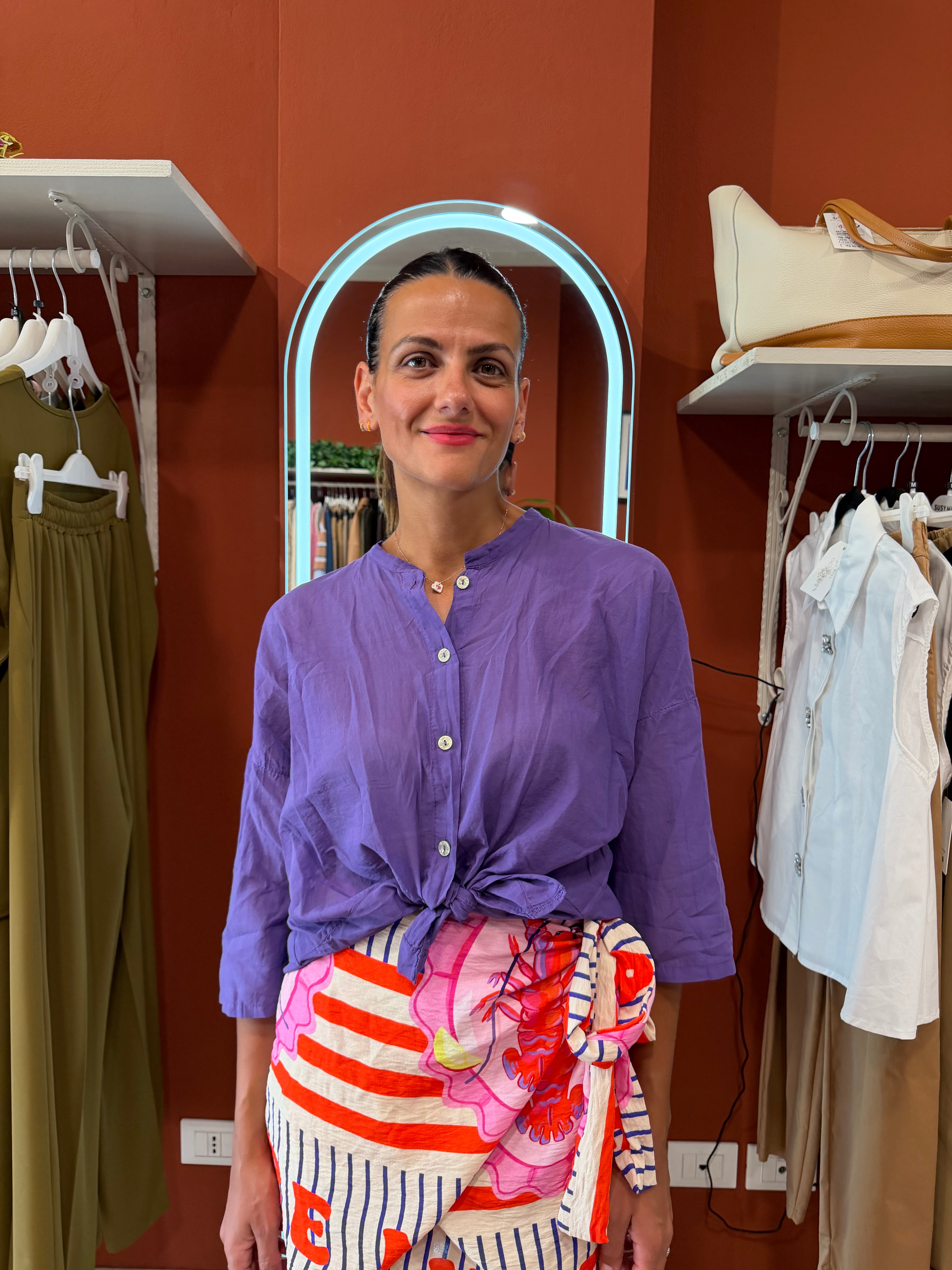 Camicia coreana in mussola di cotone-Rocknroll
