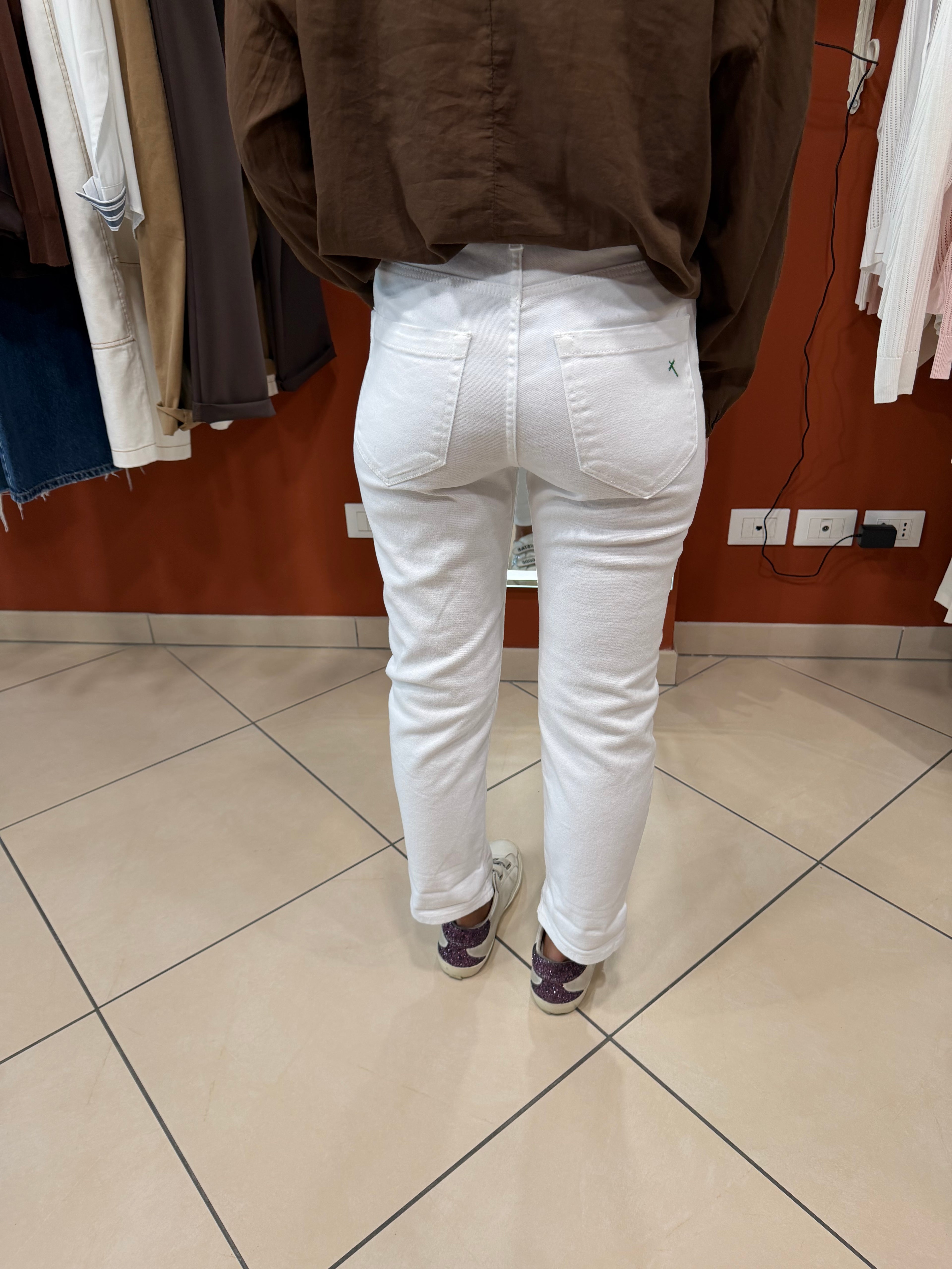 Denim mom-fit bianco - Rocknroll