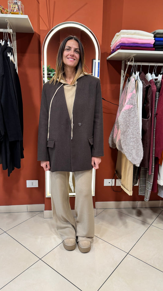 Susymix - Cappotto doppiopetto scollo a V