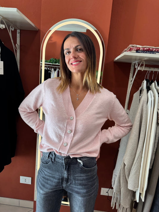 Susymix-Cardigan con bottoni a gioiello