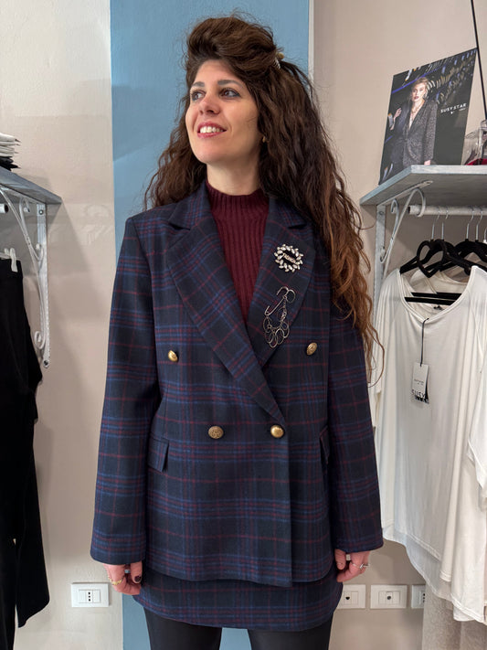 Susymix-Balzer doppio petto in tartan