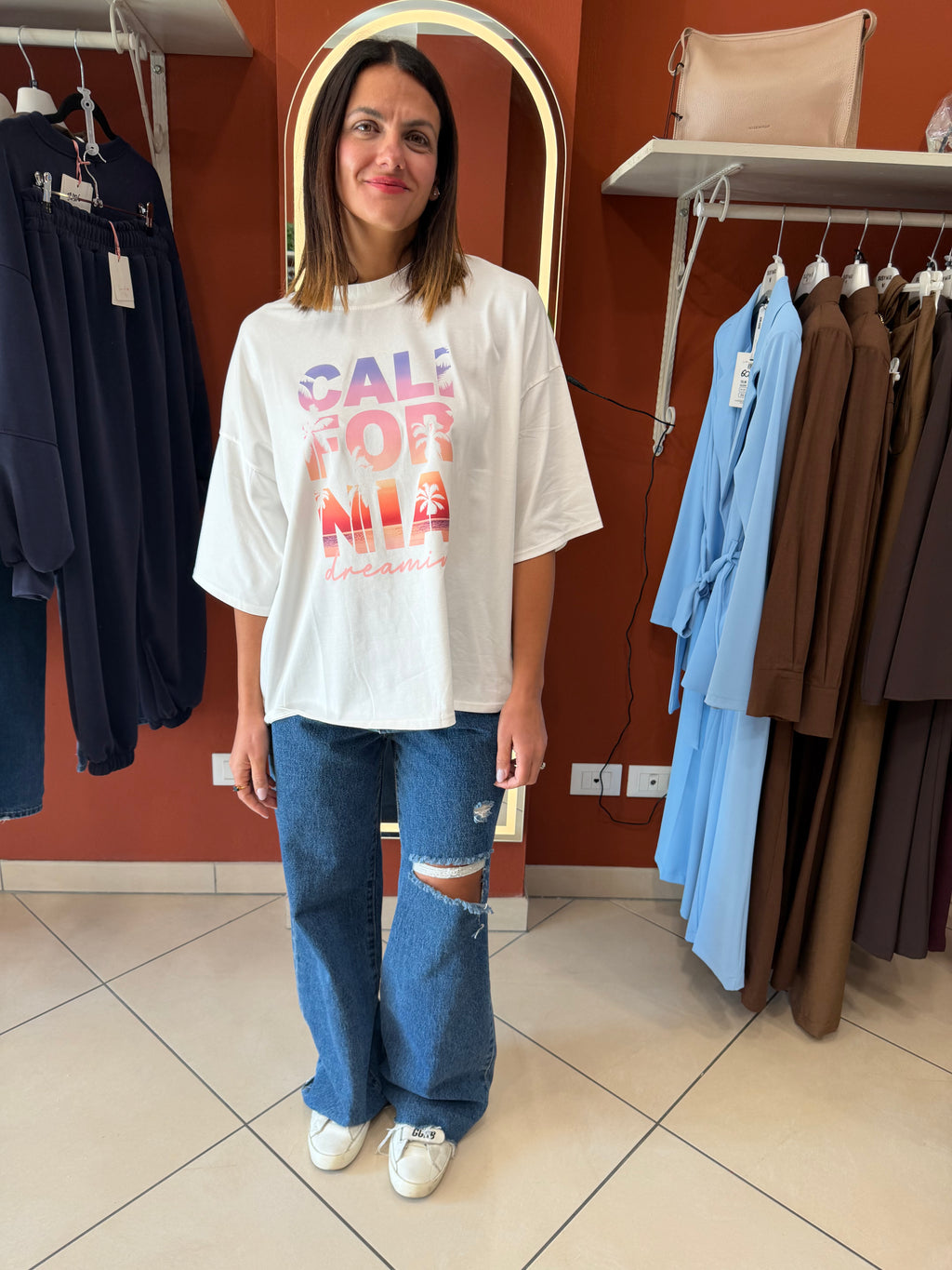 Maxi T-shirt con stampa- Susymix