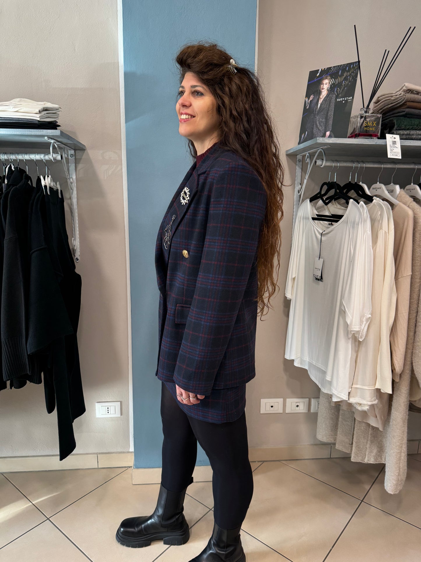 Susymix-Balzer doppio petto in tartan