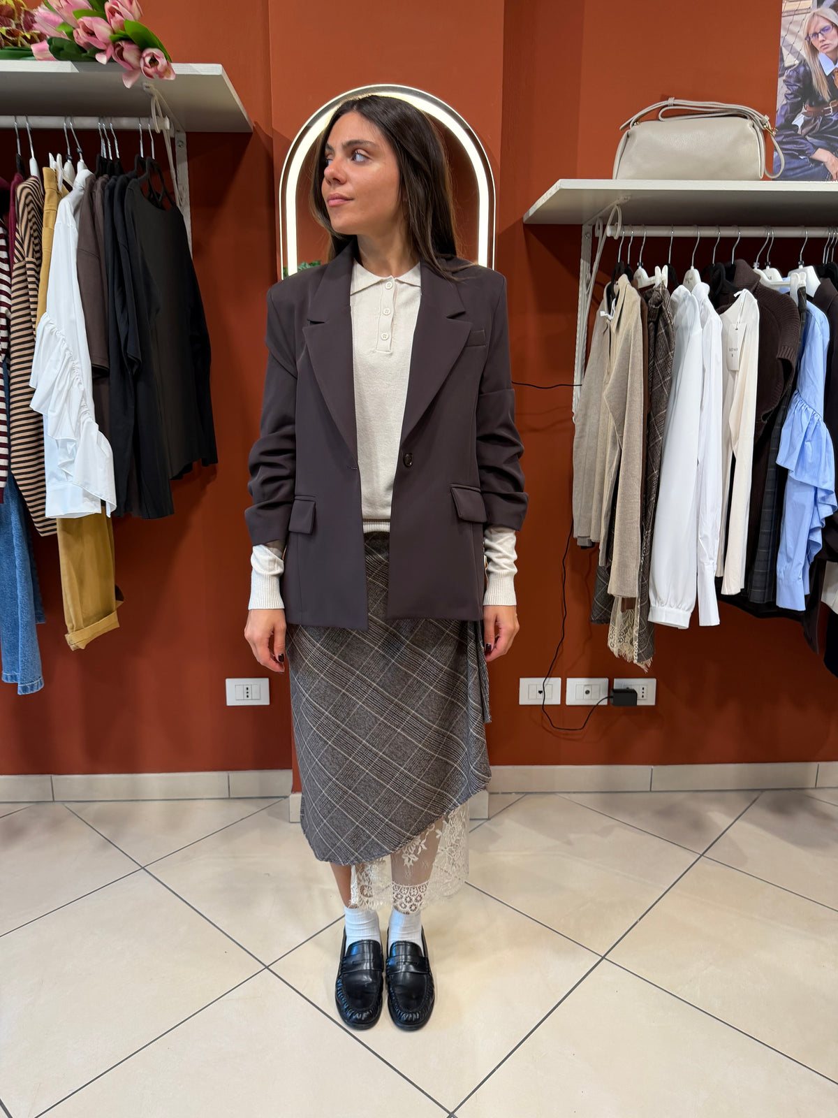 Blazer con manica arricciata-Susymix
