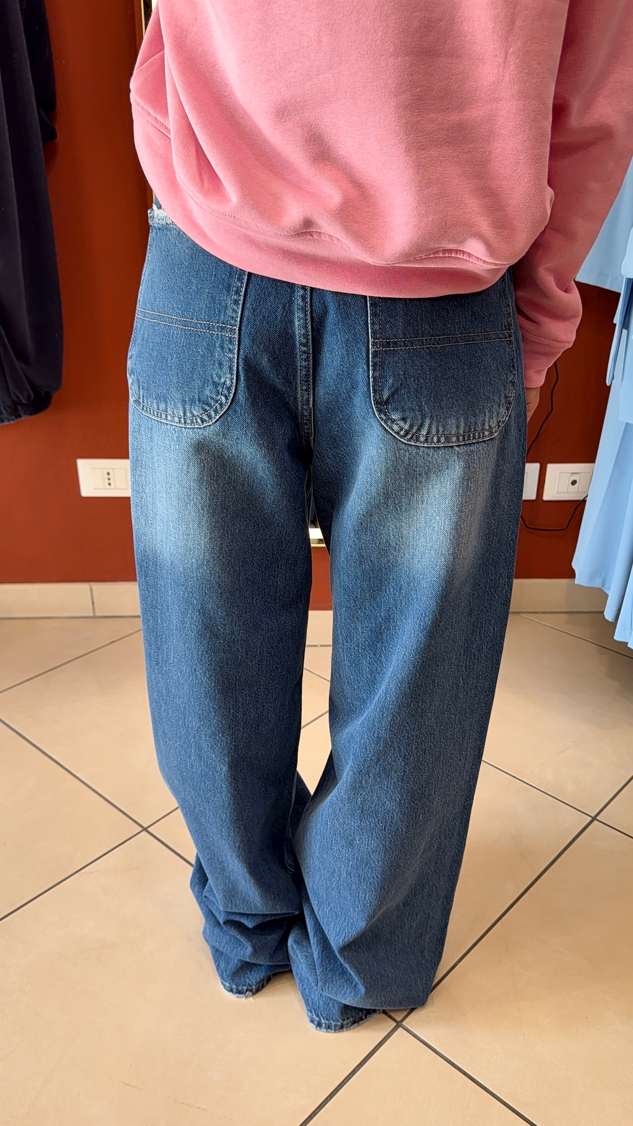 Denim a palazzo lavaggio medio- Susymix