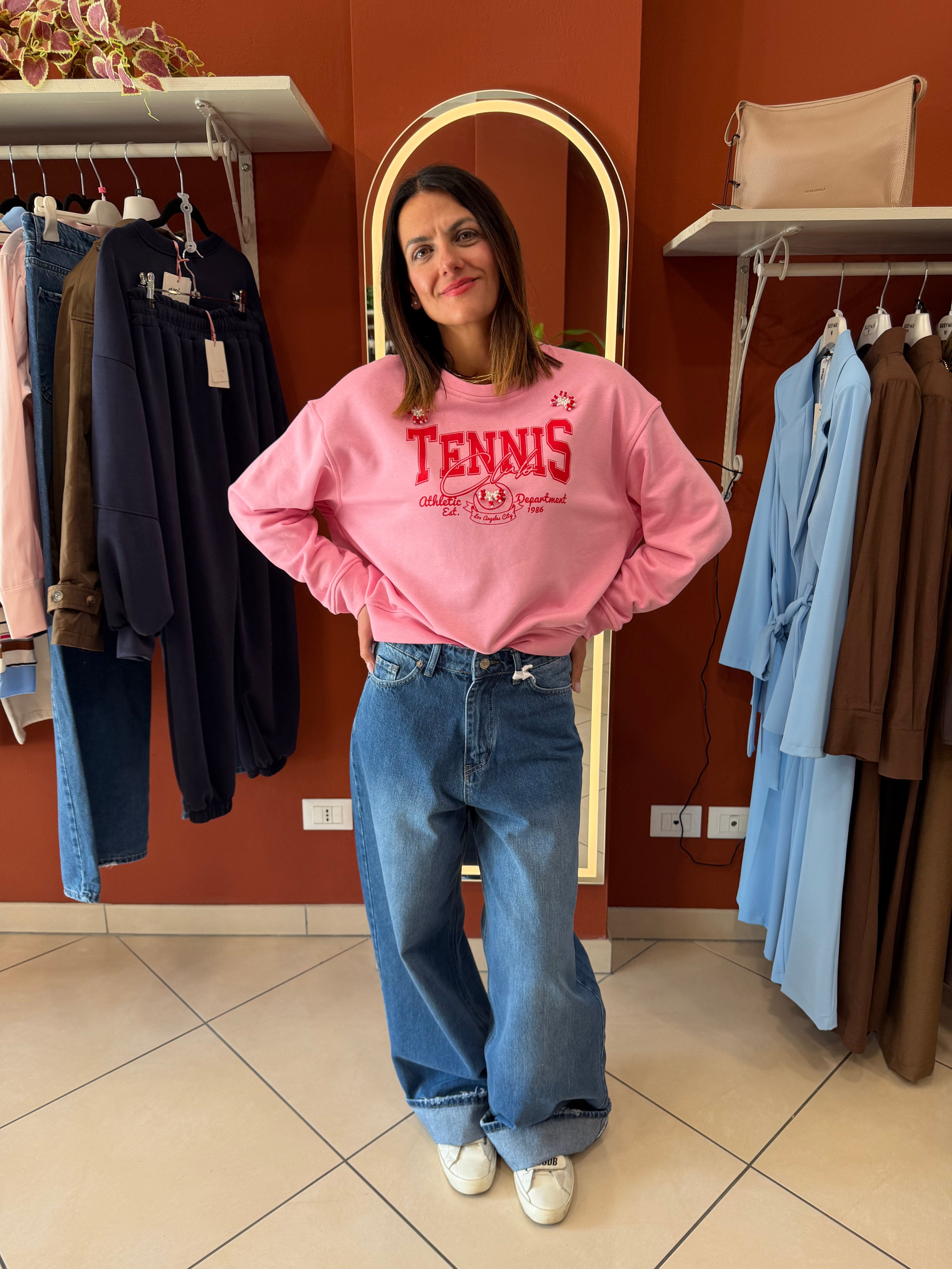 Denim a palazzo lavaggio medio- Susymix