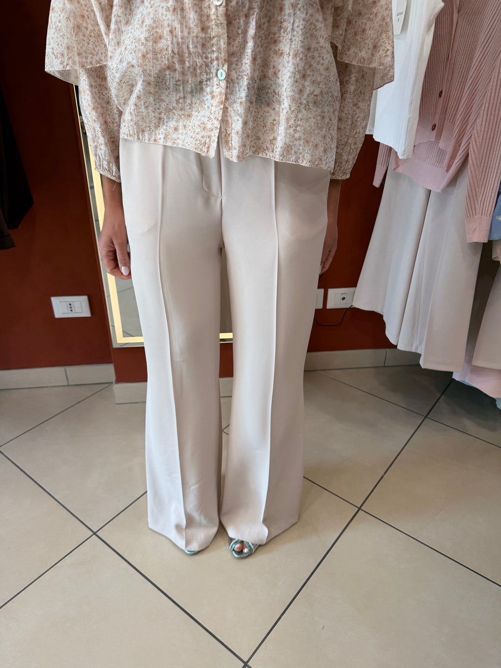 Pantalone flare fluido- Susymix