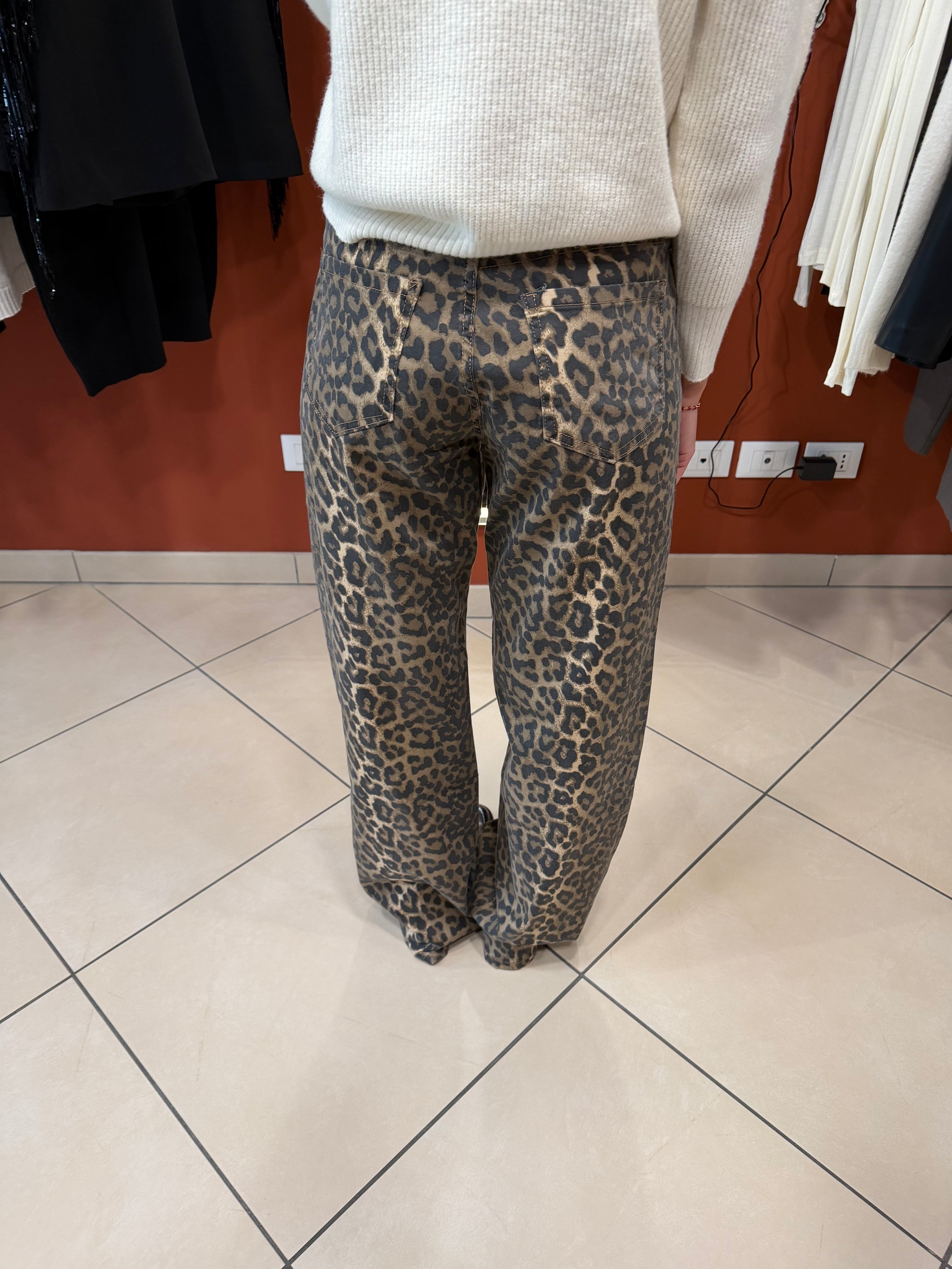 Susymix - Denim a palazzo Animalier