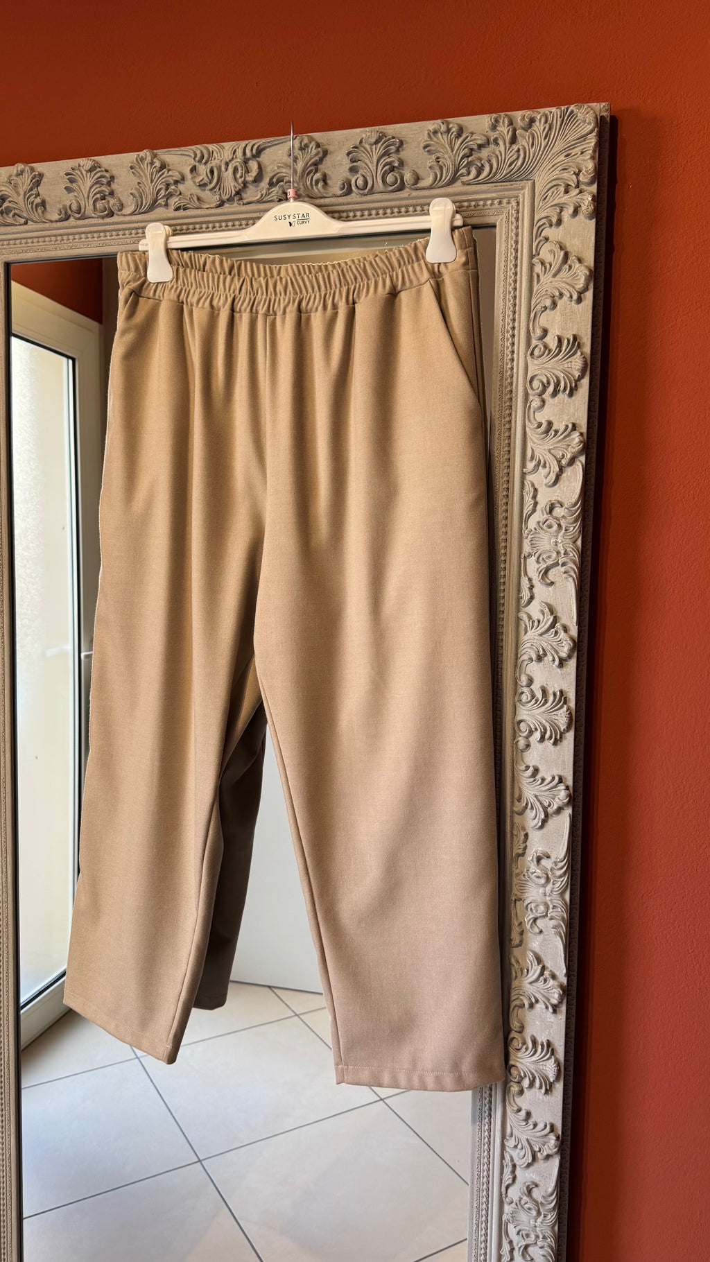 Susystar- Pantalone in caldo cotone burro