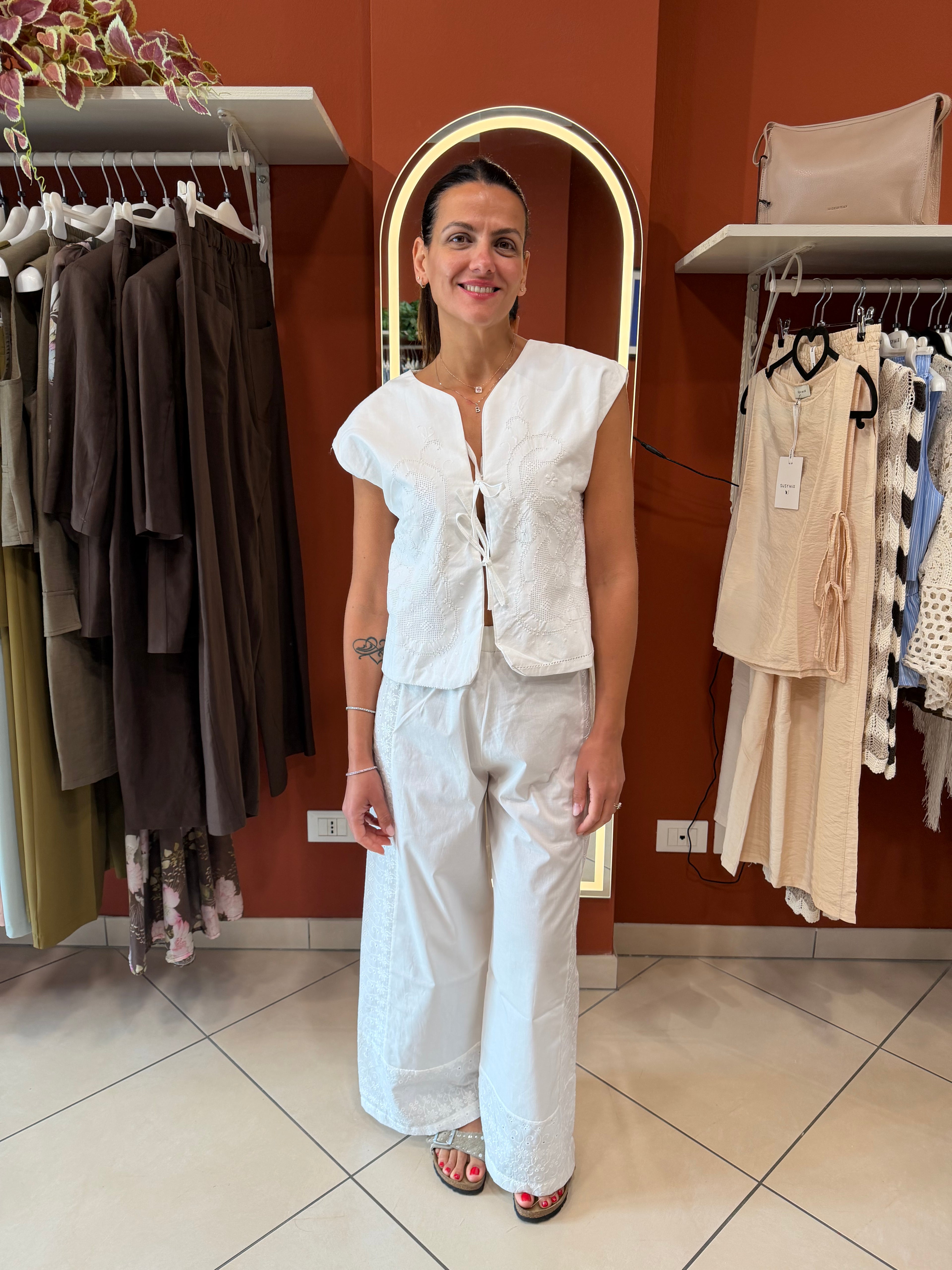 Pantalone ricamato - Susymix
