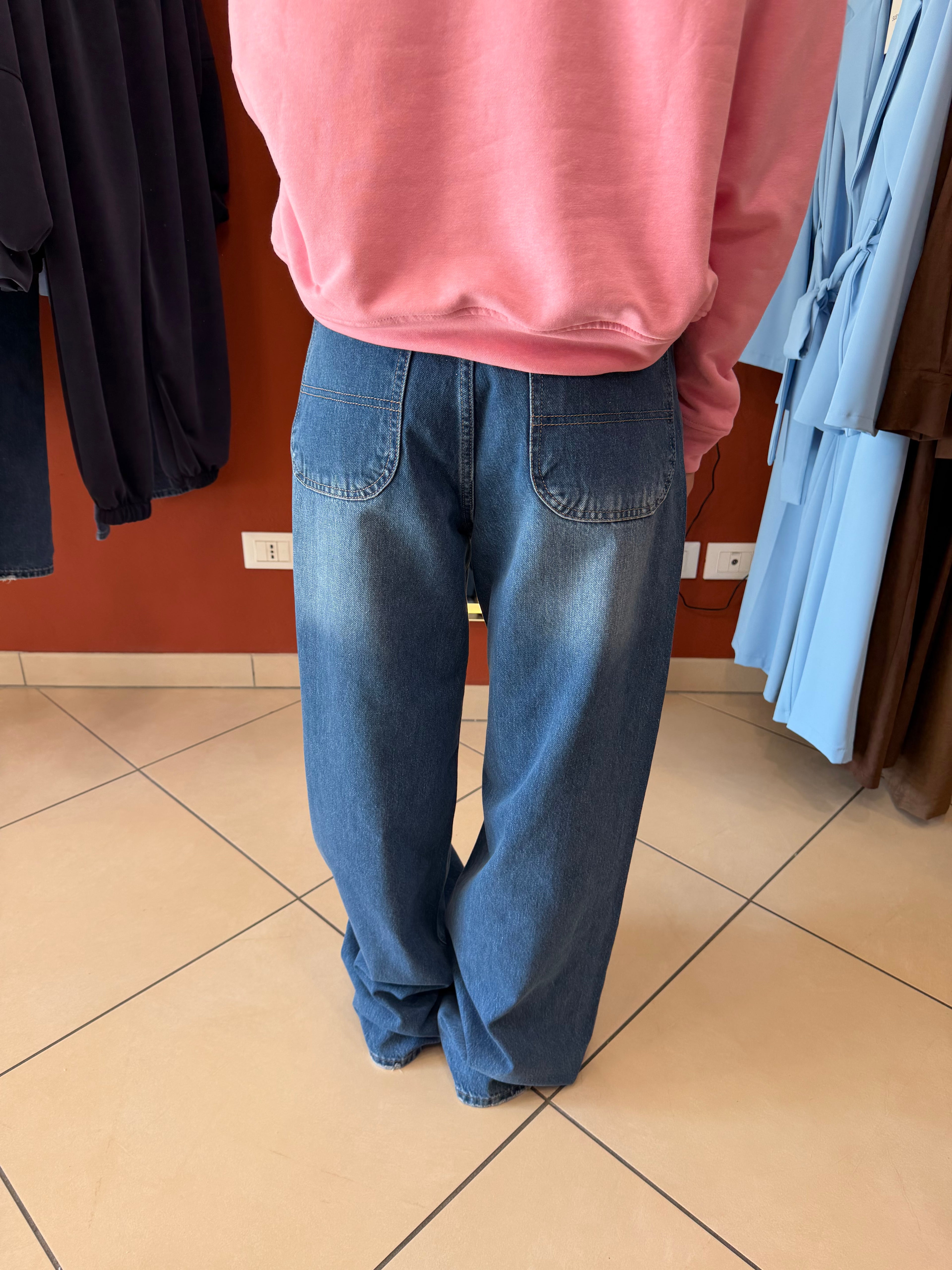 Denim a palazzo lavaggio medio- Susymix