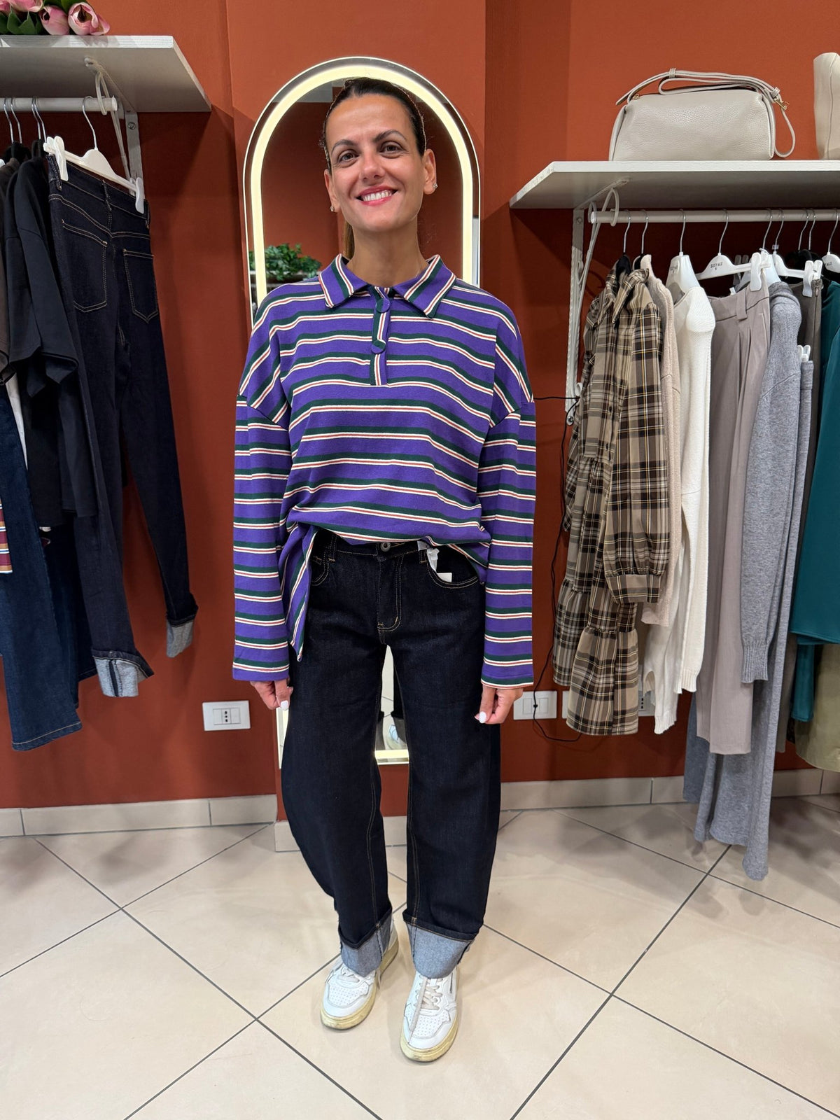 Denim con risvolto dark blue- Susymix - Rocknroll Atelier