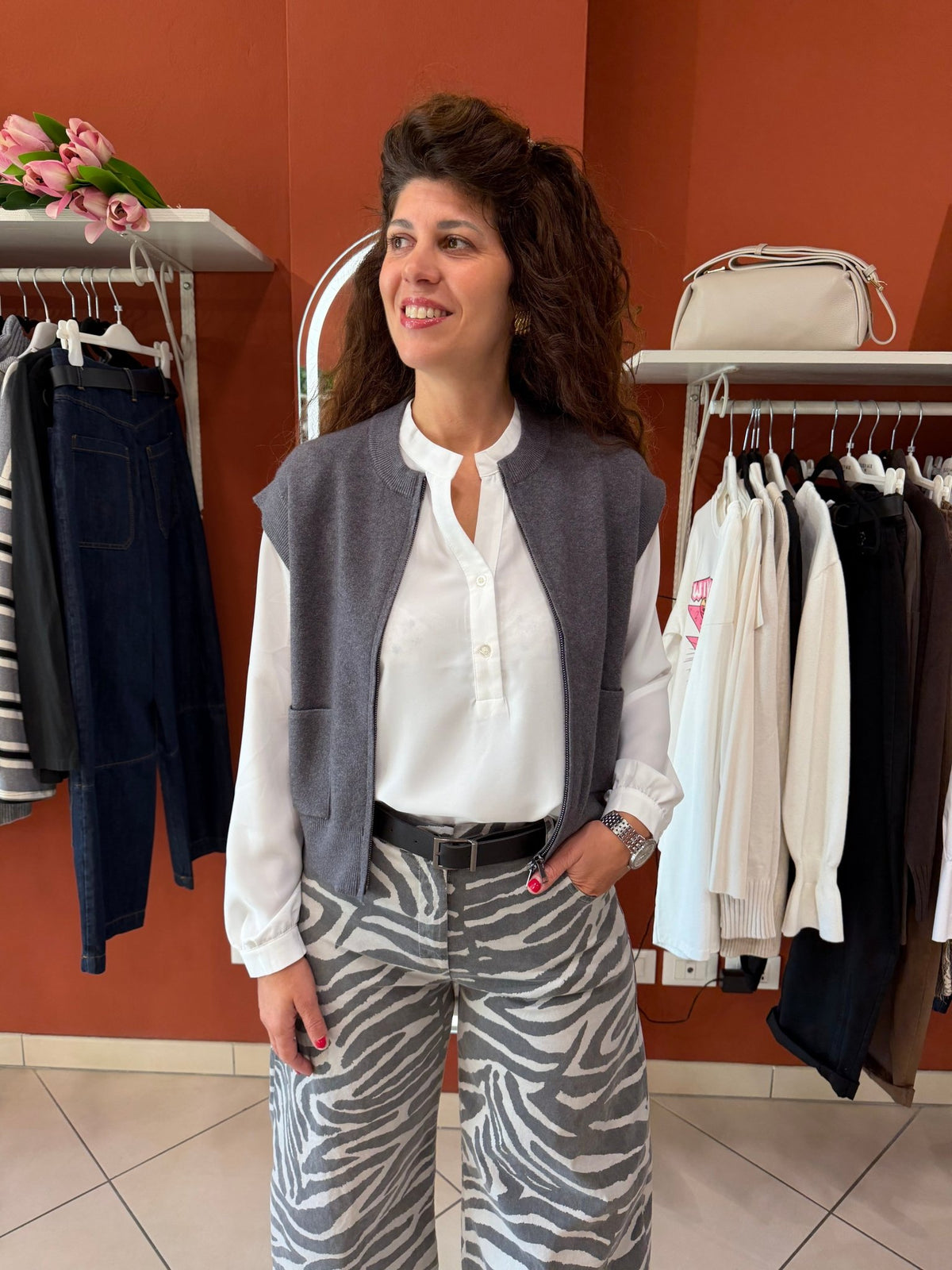 Gilet con zip - Susymix - Rocknroll Atelier