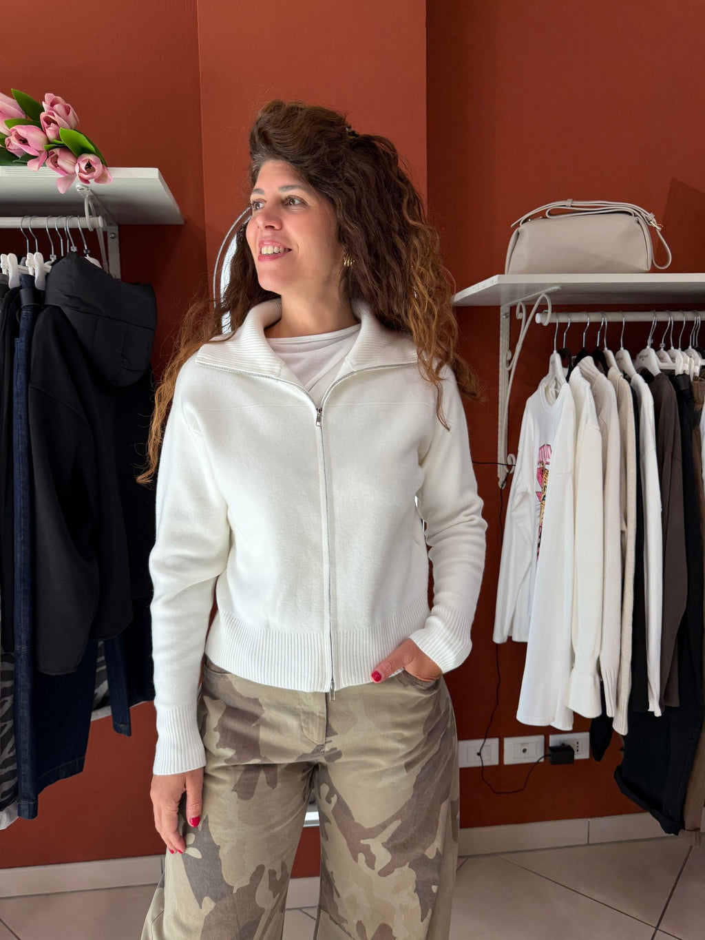 Pullover collo alto con zip- Susymix - Rocknroll Atelier
