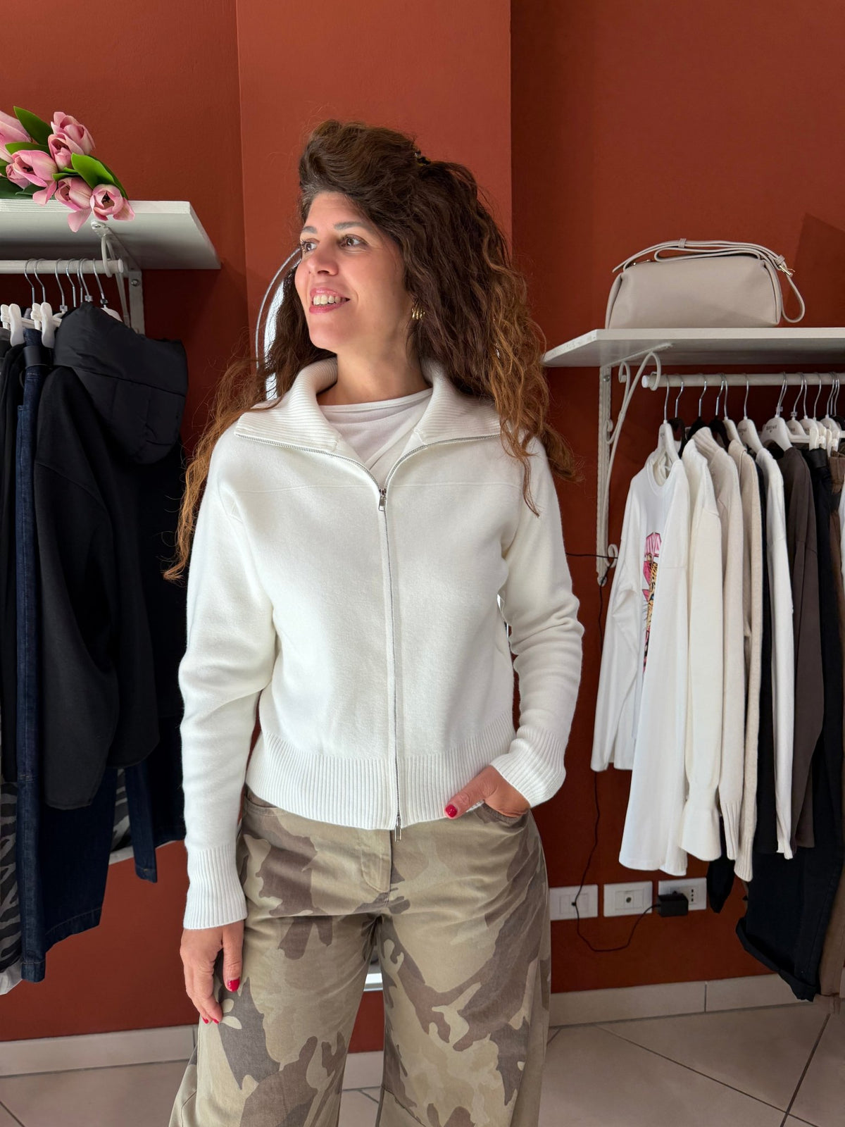 Pullover collo alto con zip- Susymix - Rocknroll Atelier