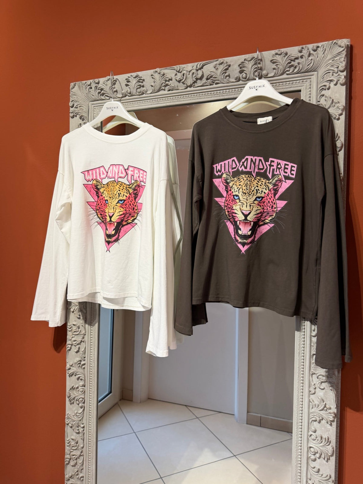 T-shirt manica lunga con tigre- Susymix - Rocknroll Atelier